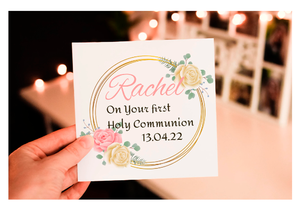 First Communion Day Card, Holy Comunion Card